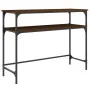 Mesa consola madera de ingeniería marrón roble 100x35,5x75 cm by , Side tables - Ref: Foro24-834049, Price: 48,71 €, Discount: %