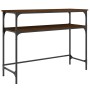 Mesa consola madera de ingeniería marrón roble 100x35,5x75 cm de , Mesas auxiliares - Ref: Foro24-834049, Precio: 49,32 €, De...