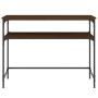 Mesa consola madera de ingeniería marrón roble 100x35,5x75 cm de , Mesas auxiliares - Ref: Foro24-834049, Precio: 49,32 €, De...