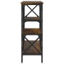 Mesa consola madera de ingeniería roble ahumado 150x29x76,5 cm de , Mesas auxiliares - Ref: Foro24-835471, Precio: 72,22 €, D...