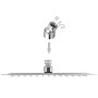 Cabezal de ducha cuadrado efecto lluvia acero inoxidable 25x25 de vidaXL, Cabezales de ducha - Ref: Foro24-142160, Precio: 20...