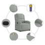 Sillón reclinable de masaje eléctrico terciopelo gris claro en Sillones | Comprar online en Foru.es