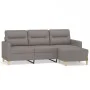 Sofá de 3 plazas con taburete de tela gris taupe 180 cm de , Sofás - Ref: Foro24-3201080, Precio: 303,66 €, Descuento: %