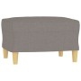 Sofá de 3 plazas con taburete de tela gris taupe 180 cm de , Sofás - Ref: Foro24-3201080, Precio: 306,92 €, Descuento: %