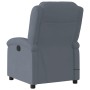 Sillón reclinable de masaje eléctrico terciopelo gris oscuro en Sillones | Comprar online en Foru.es