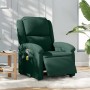 Sillón reclinable de masaje eléctrico terciopelo verde oscuro en Sillones | Comprar online en Foru.es