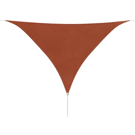 Toldo de vela triangular tela Oxford terracota 5x5x5 m de vidaXL, Sombrillas - Ref: Foro24-42311, Precio: 47,18 €, Descuento: %