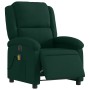 Sillón reclinable de masaje eléctrico terciopelo verde oscuro en Sillones | Comprar online en Foru.es