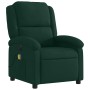 Sillón reclinable de masaje eléctrico terciopelo verde oscuro en Sillones | Comprar online en Foru.es