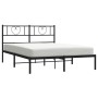 Estructura de cama con cabecero metal negro 120x200 cm de , Camas y somieres - Ref: Foro24-355461, Precio: 96,88 €, Descuento: %