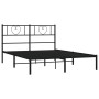 Estructura de cama con cabecero metal negro 120x200 cm de , Camas y somieres - Ref: Foro24-355461, Precio: 96,88 €, Descuento: %