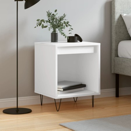 Mesita de noche madera contrachapada blanco 40x35x50 cm de , Mesitas de noche - Ref: Foro24-830716, Precio: 34,27 €, Descuent...