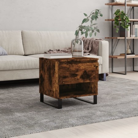 Mesa de centro madera de ingeniería roble ahumado 50x46x50 cm de , Mesas de centro - Ref: Foro24-830934, Precio: 40,64 €, Des...