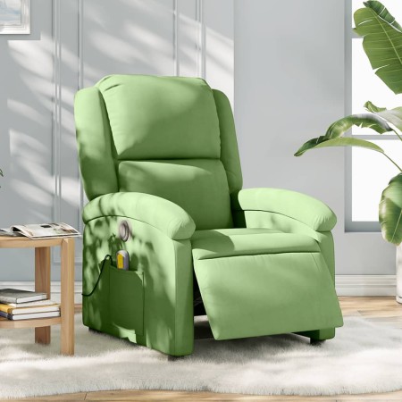 Sillón reclinable de masaje eléctrico terciopelo verde claro en Sillones | Comprar online en Foru.es