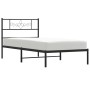 Estructura de cama con cabecero metal negro 75x190 cm de , Camas y somieres - Ref: Foro24-355752, Precio: 71,51 €, Descuento: %