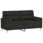 Sofá de 2 plazas con cojines tela negro 140 cm de , Sofás - Ref: Foro24-3200825, Precio: 230,11 €, Descuento: %