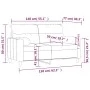 2-Sitzer-Sofa mit schwarzen Stoffkissen 140 cm von , Sofas - Ref: Foro24-3200825, Preis: 230,11 €, Rabatt: %