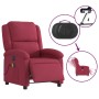 Sillón reclinable de masaje eléctrico terciopelo rojo tinto en Sillones | Comprar online en Foru.es
