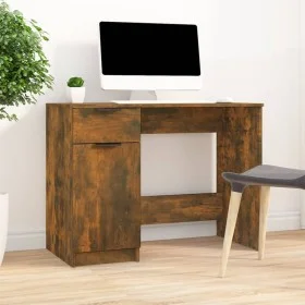 Escritorio madera contrachapada roble ahumado 100x50x75 cm de , Escritorios - Ref: Foro24-817126, Precio: 86,65 €, Descuento: %
