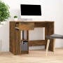 Escritorio madera contrachapada roble ahumado 100x50x75 cm de , Escritorios - Ref: Foro24-817126, Precio: 87,64 €, Descuento: %
