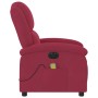 Sillón reclinable de masaje eléctrico terciopelo rojo tinto en Sillones | Comprar online en Foru.es