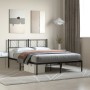 Estructura de cama con cabecero metal negro 120x190 cm de , Camas y somieres - Ref: Foro24-372176, Precio: 95,51 €, Descuento: %