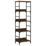 Estantería de madera de ingeniería marrón roble 50x33x153 cm de , Librerías y estanterías - Ref: Foro24-835278, Precio: 69,50...