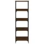 Estantería de madera de ingeniería marrón roble 50x33x153 cm de , Librerías y estanterías - Ref: Foro24-835278, Precio: 69,50...