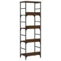 Estantería de madera de ingeniería marrón roble 50x33x153 cm de , Librerías y estanterías - Ref: Foro24-835278, Precio: 69,50...