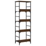 Estantería de madera de ingeniería marrón roble 50x33x153 cm de , Librerías y estanterías - Ref: Foro24-835278, Precio: 69,82...
