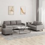Juego de sofás con cojines 3 piezas tela gris taupe de , Sofás - Ref: Foro24-3201475, Precio: 543,31 €, Descuento: %