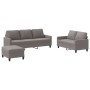 Juego de sofás con cojines 3 piezas tela gris taupe de , Sofás - Ref: Foro24-3201475, Precio: 543,31 €, Descuento: %