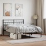 Estructura de cama con cabecero metal negro 140x200 cm de , Camas y somieres - Ref: Foro24-355660, Precio: 99,22 €, Descuento: %