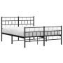 Estructura de cama con cabecero y pie metal negro 120x190 cm de , Camas y somieres - Ref: Foro24-355674, Precio: 96,42 €, Des...
