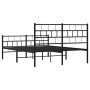 Estructura de cama con cabecero y pie metal negro 120x190 cm de , Camas y somieres - Ref: Foro24-355674, Precio: 96,42 €, Des...