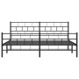 Estructura de cama cabecero y estribo metal negro 193x203 cm de , Camas y somieres - Ref: Foro24-355683, Precio: 120,12 €, De...