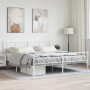 Estructura cama metal con cabecero y pie cama blanco 183x213 cm de , Camas y somieres - Ref: Foro24-372251, Precio: 117,49 €,...