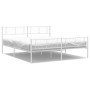 Estructura cama metal con cabecero y pie cama blanco 183x213 cm de , Camas y somieres - Ref: Foro24-372251, Precio: 117,49 €,...