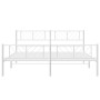 Estructura cama metal con cabecero y pie cama blanco 183x213 cm de , Camas y somieres - Ref: Foro24-372251, Precio: 117,49 €,...