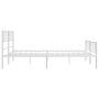 Estructura cama metal con cabecero y pie cama blanco 183x213 cm de , Camas y somieres - Ref: Foro24-372251, Precio: 117,49 €,...