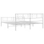 Estructura cama metal con cabecero y pie cama blanco 183x213 cm de , Camas y somieres - Ref: Foro24-372251, Precio: 117,49 €,...