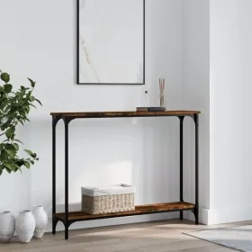 Mesa consola madera de ingeniería roble ahumado 100x22,5x75 cm de , Mesas auxiliares - Ref: Foro24-834017, Precio: 39,95 €, D...