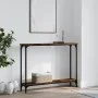 Smoked oak engineered wood console table 100x22.5x75 cm by , Side tables - Ref: Foro24-834017, Price: 39,95 €, Discount: %