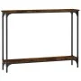 Smoked oak engineered wood console table 100x22.5x75 cm by , Side tables - Ref: Foro24-834017, Price: 39,95 €, Discount: %