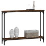 Mesa consola madera de ingeniería roble ahumado 100x22,5x75 cm de , Mesas auxiliares - Ref: Foro24-834017, Precio: 41,71 €, D...