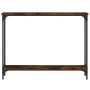 Mesa consola madera de ingeniería roble ahumado 100x22,5x75 cm de , Mesas auxiliares - Ref: Foro24-834017, Precio: 41,71 €, D...