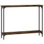 Smoked oak engineered wood console table 100x22.5x75 cm by , Side tables - Ref: Foro24-834017, Price: 39,95 €, Discount: %