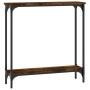 Mesa consola madera de ingeniería roble ahumado 75x22,5x75 cm de , Mesas auxiliares - Ref: Foro24-834022, Precio: 34,53 €, De...