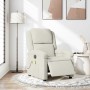 Sillón reclinable de masaje eléctrico terciopelo color crema en Sillones | Comprar online en Foru.es