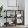 Mesa consola madera de ingeniería marrón roble 100x29x75 cm de , Mesas auxiliares - Ref: Foro24-834104, Precio: 53,13 €, Desc...